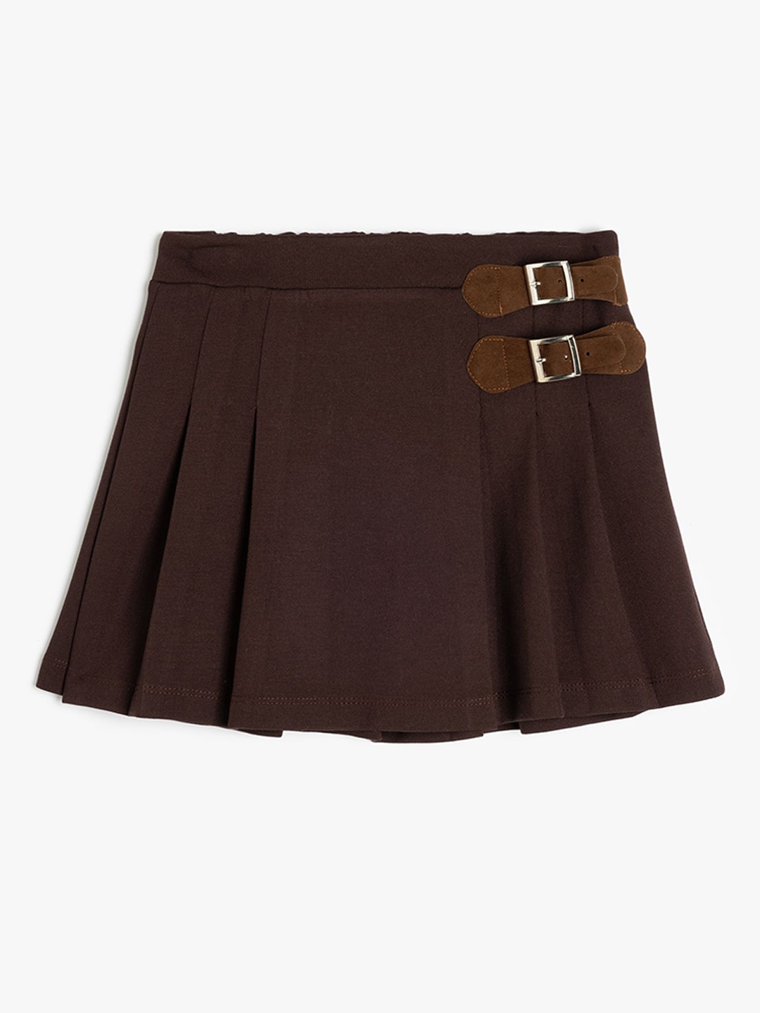 

Koton Infant Girls Pleated A-Line Mini Skirt, Brown
