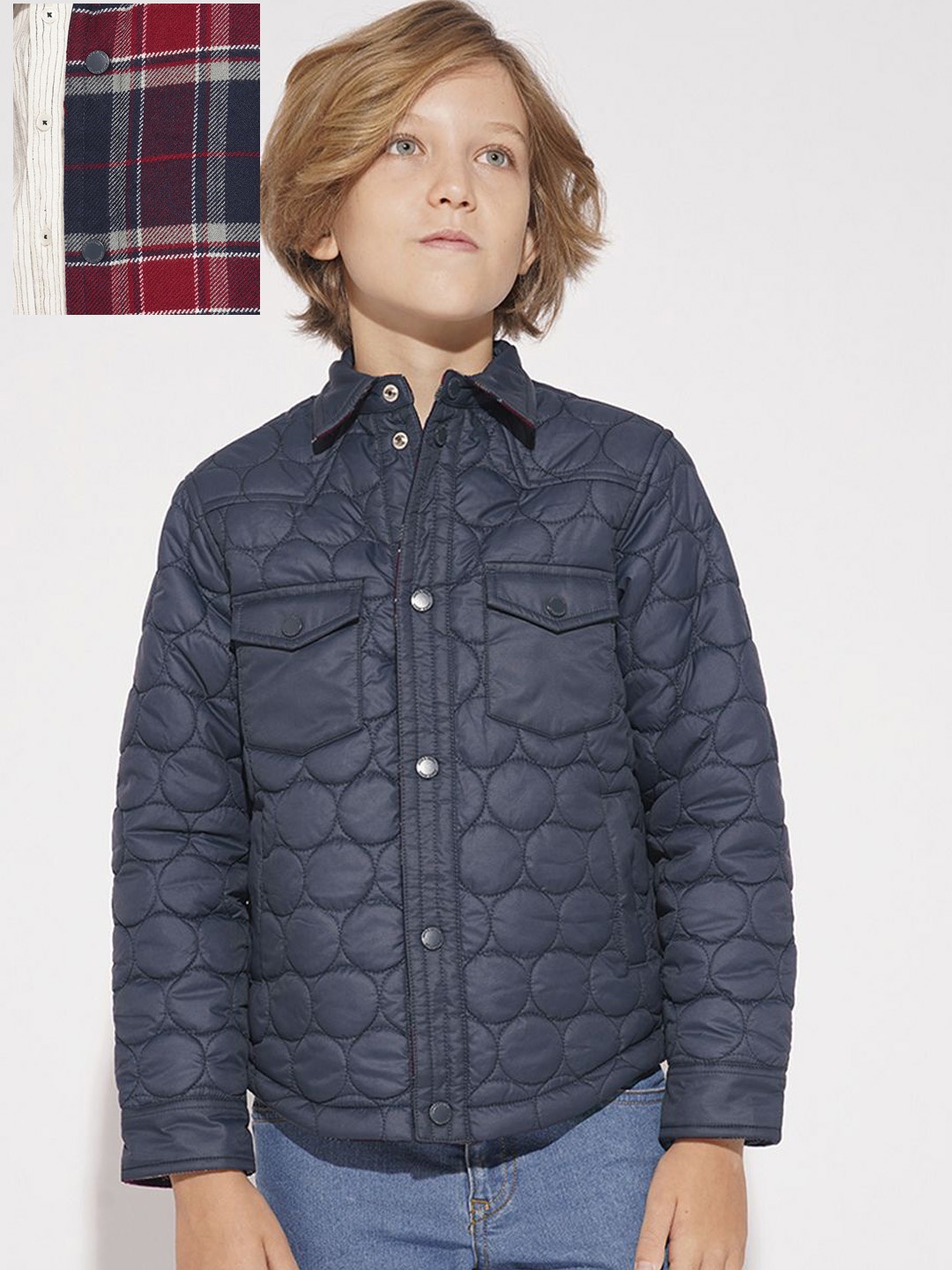 

Jack & Jones Junior Boys Reversible Quilted Jacket, Multi