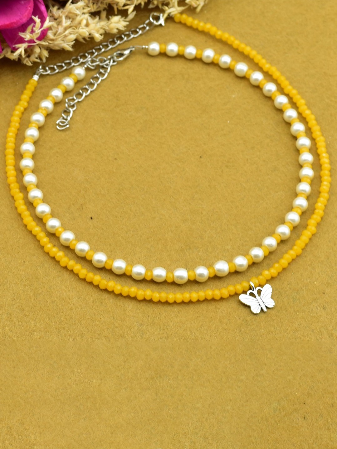 

HIGH TRENDZ Brass Necklace, Yellow