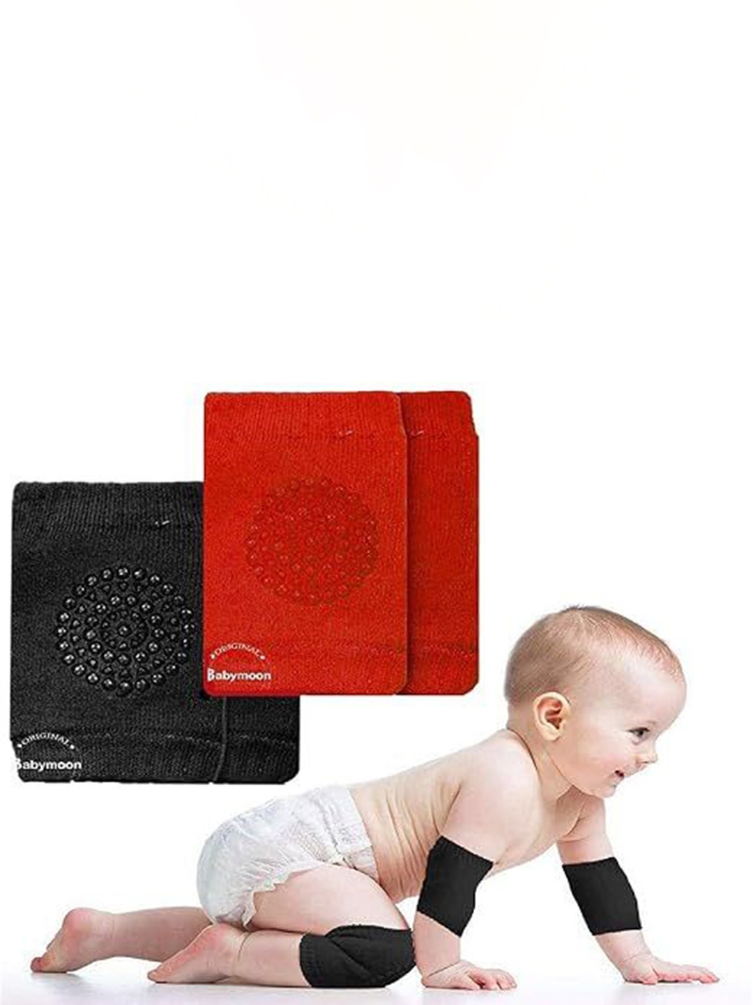 

Babymoon Set of 2 Kids Knee Crawling Pads, Black