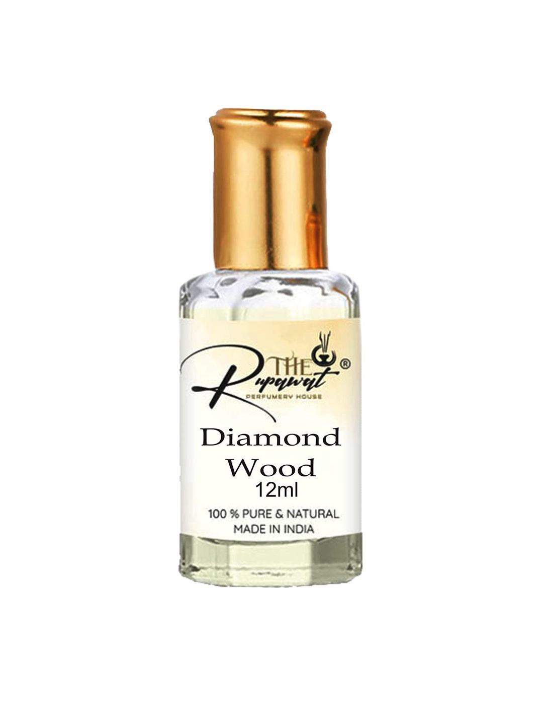 

THE RUPAWAT Perfumery House Diamond Woods 100% Natural & Pure Alcohol Free Attar- 12 ml, Transparent