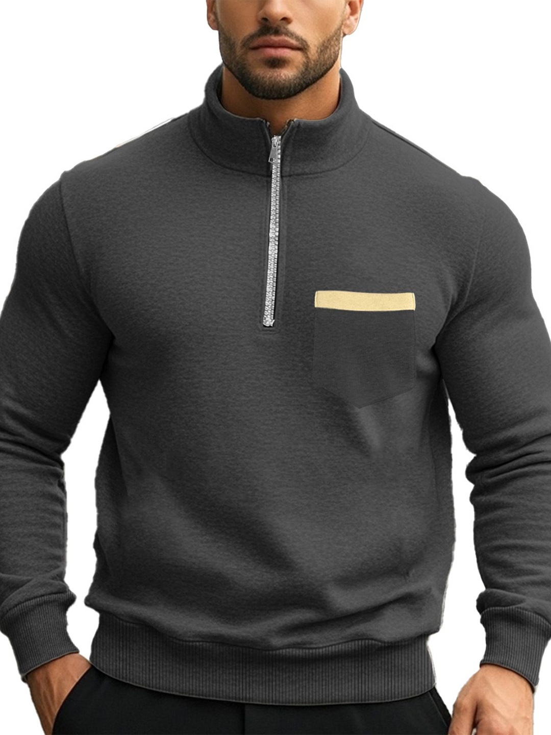 

StyleCast x Revolte Men Sweatshirt, Grey