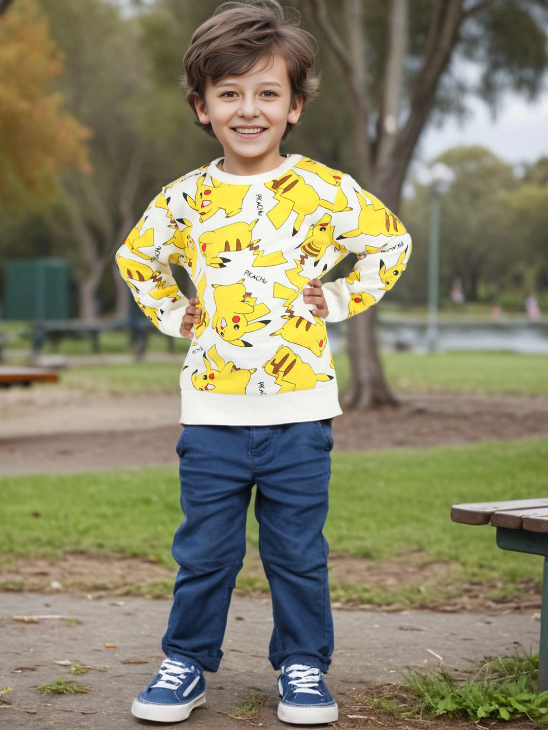 

INCLUD Boys Printed Sweatshirt, Off white