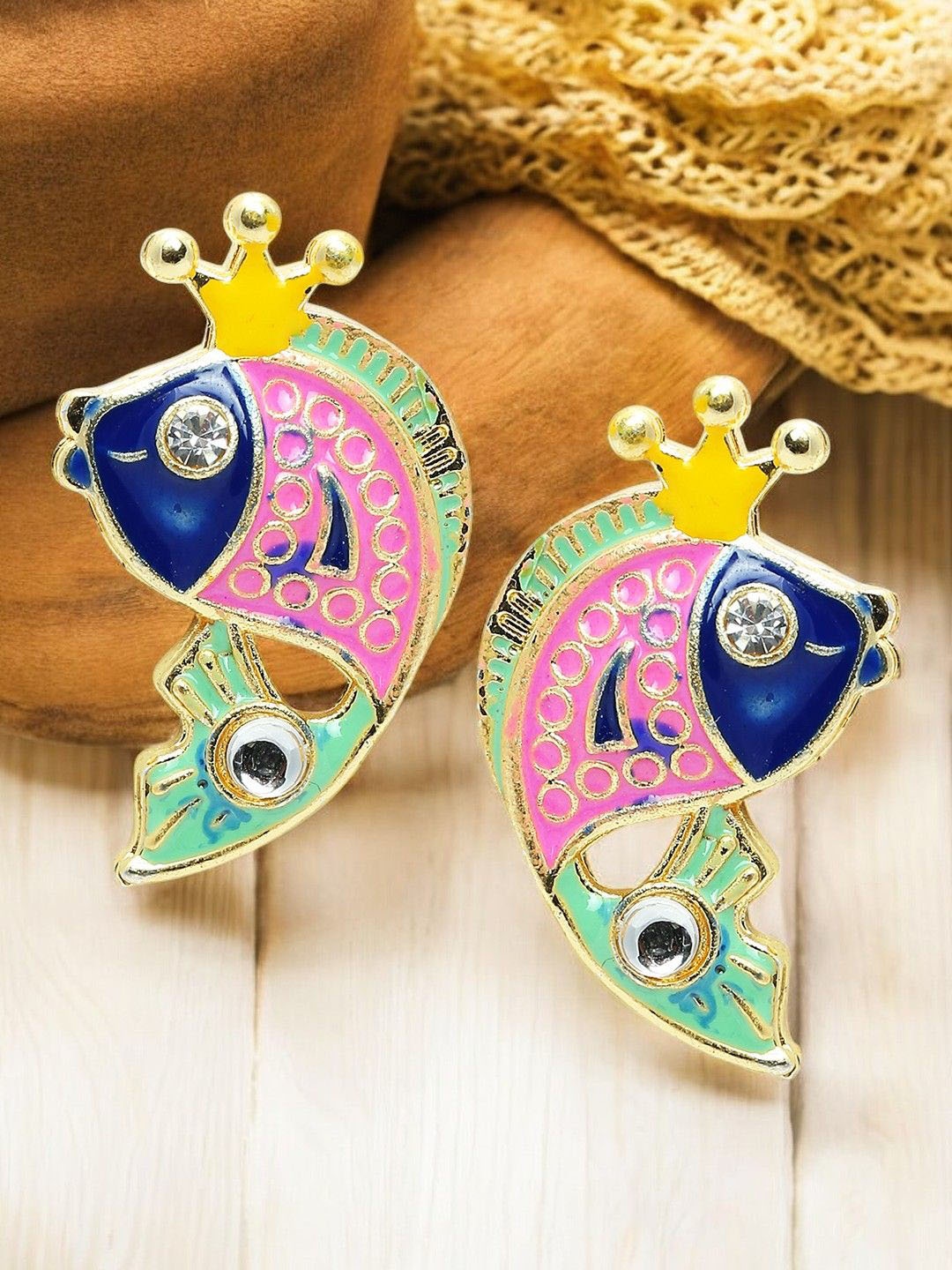 

Anouk Contemporary Studs Earrings, Blue