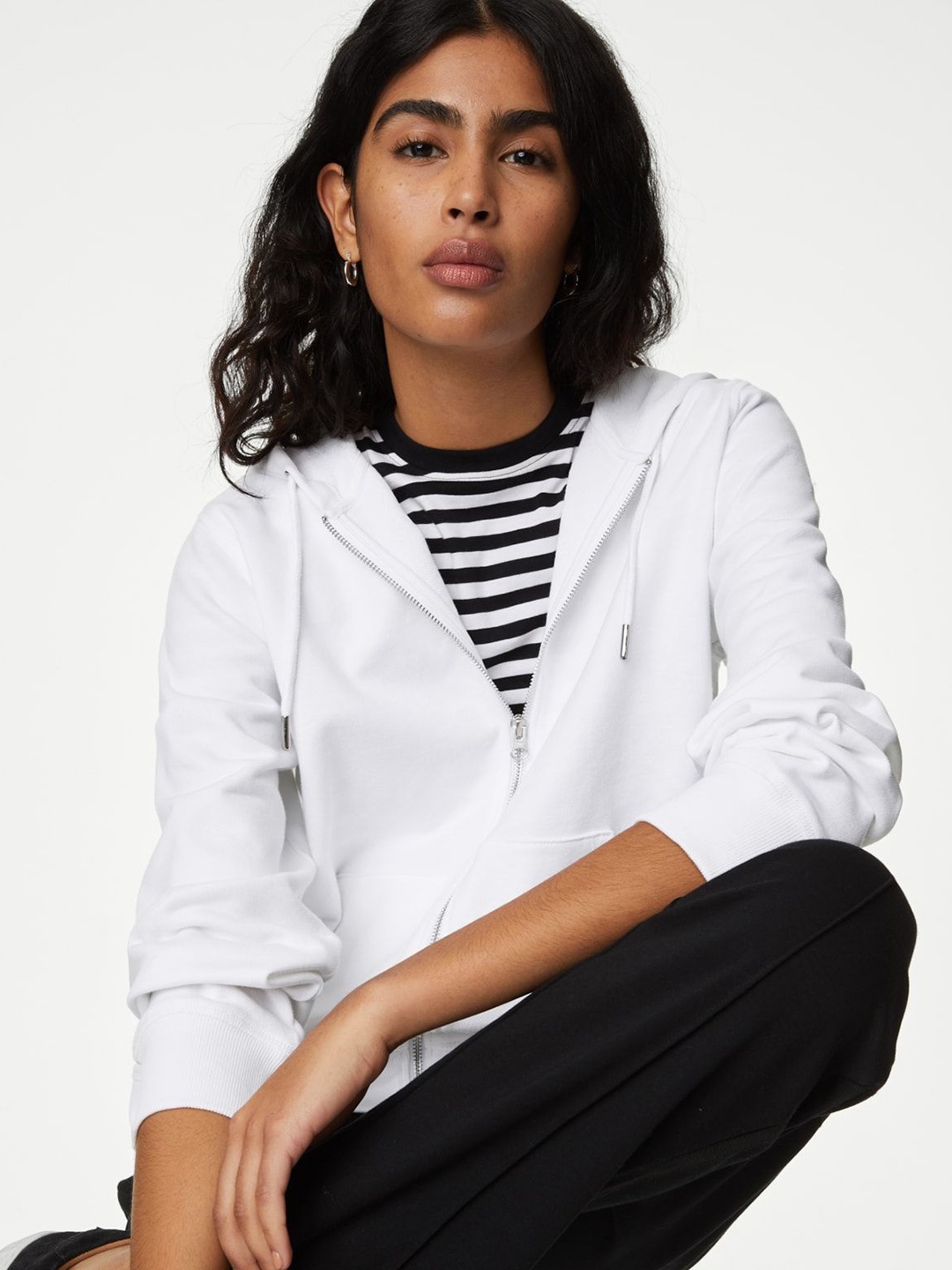 

Marks & Spencer Women Sweatshirt, White