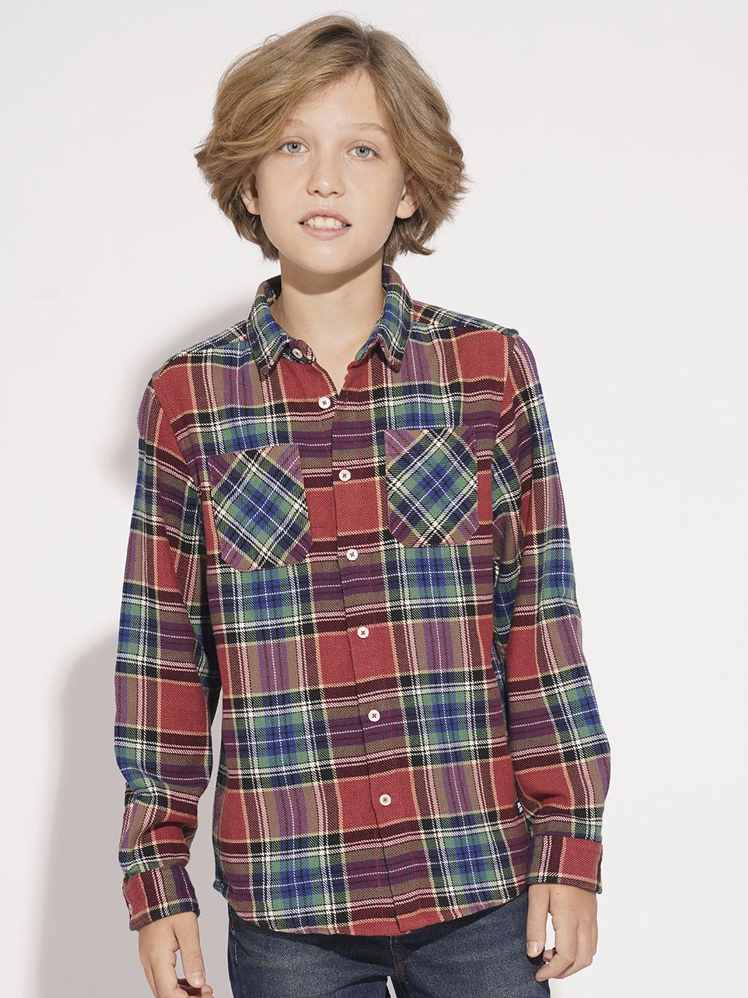 

Jack & Jones Junior Boys Opaque Checked Casual Shirt, Multi