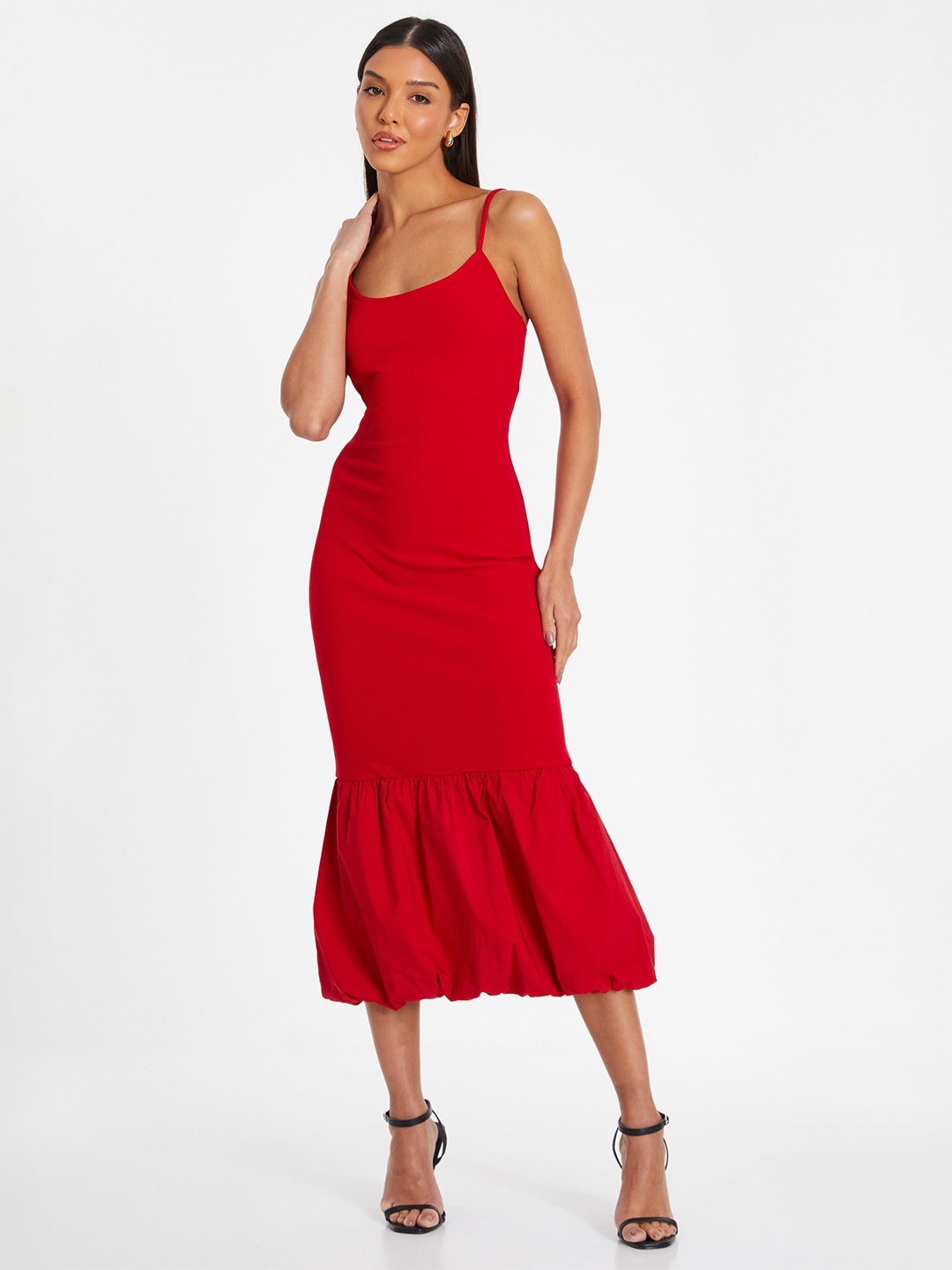 

QUIZ Bodycon Midi Dress, Red