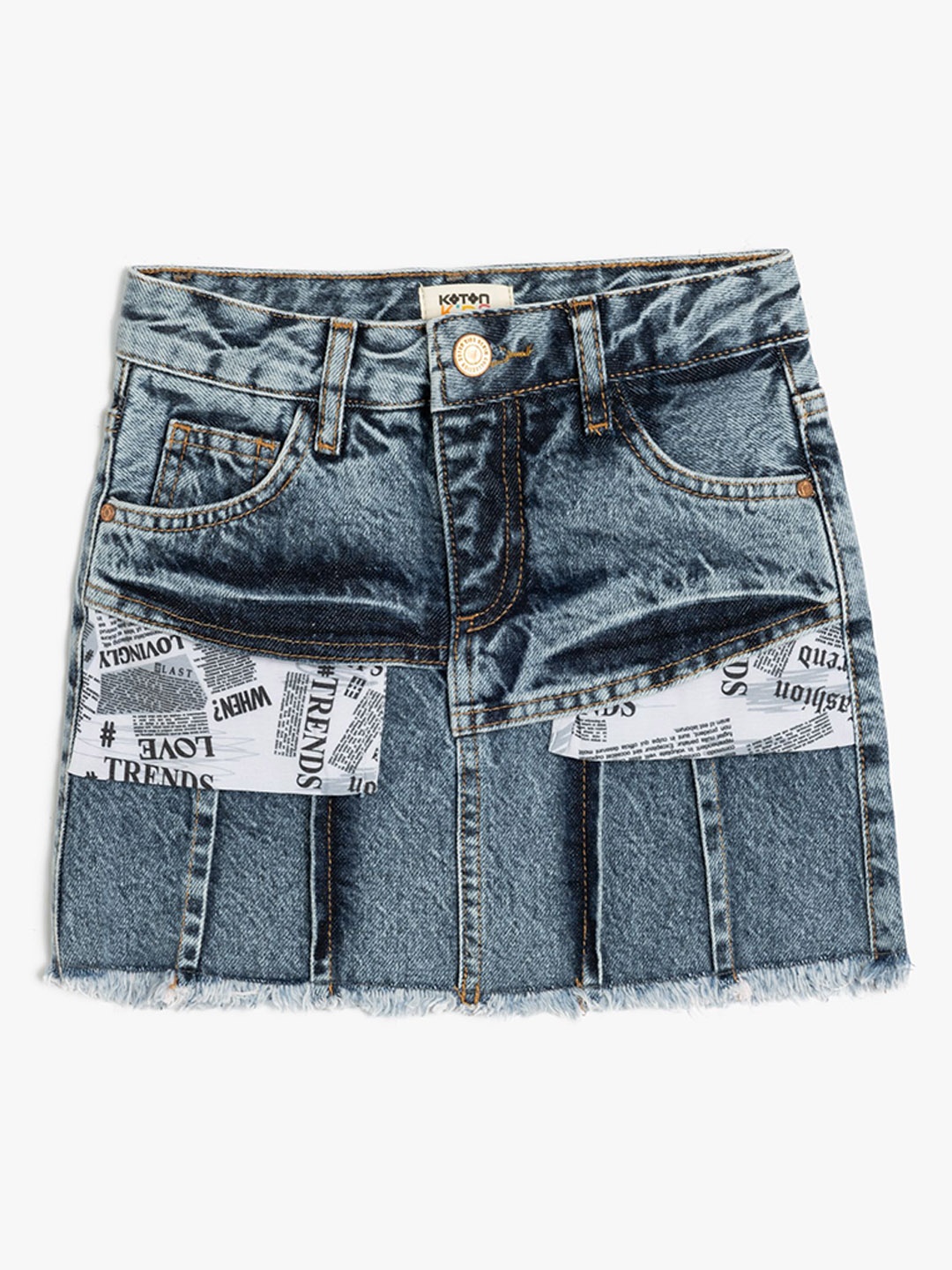 

Koton Straight Mini Skirt, Blue