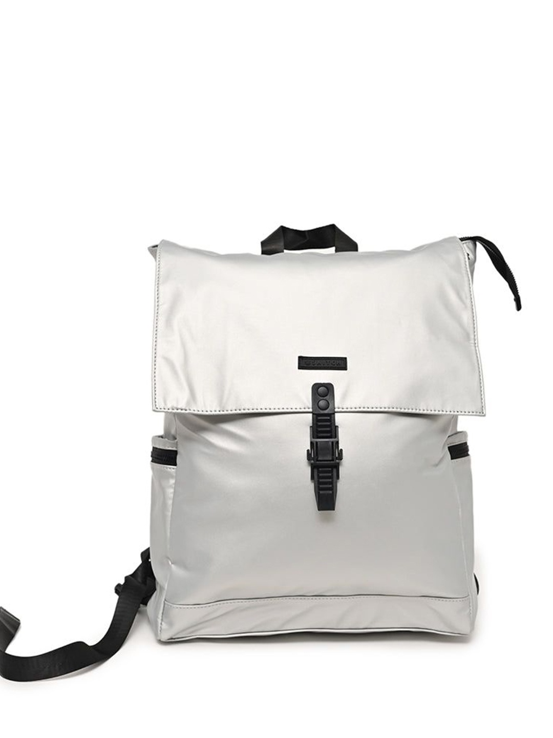 

Snitch Men Solid Backpack with Compression Straps, Silver