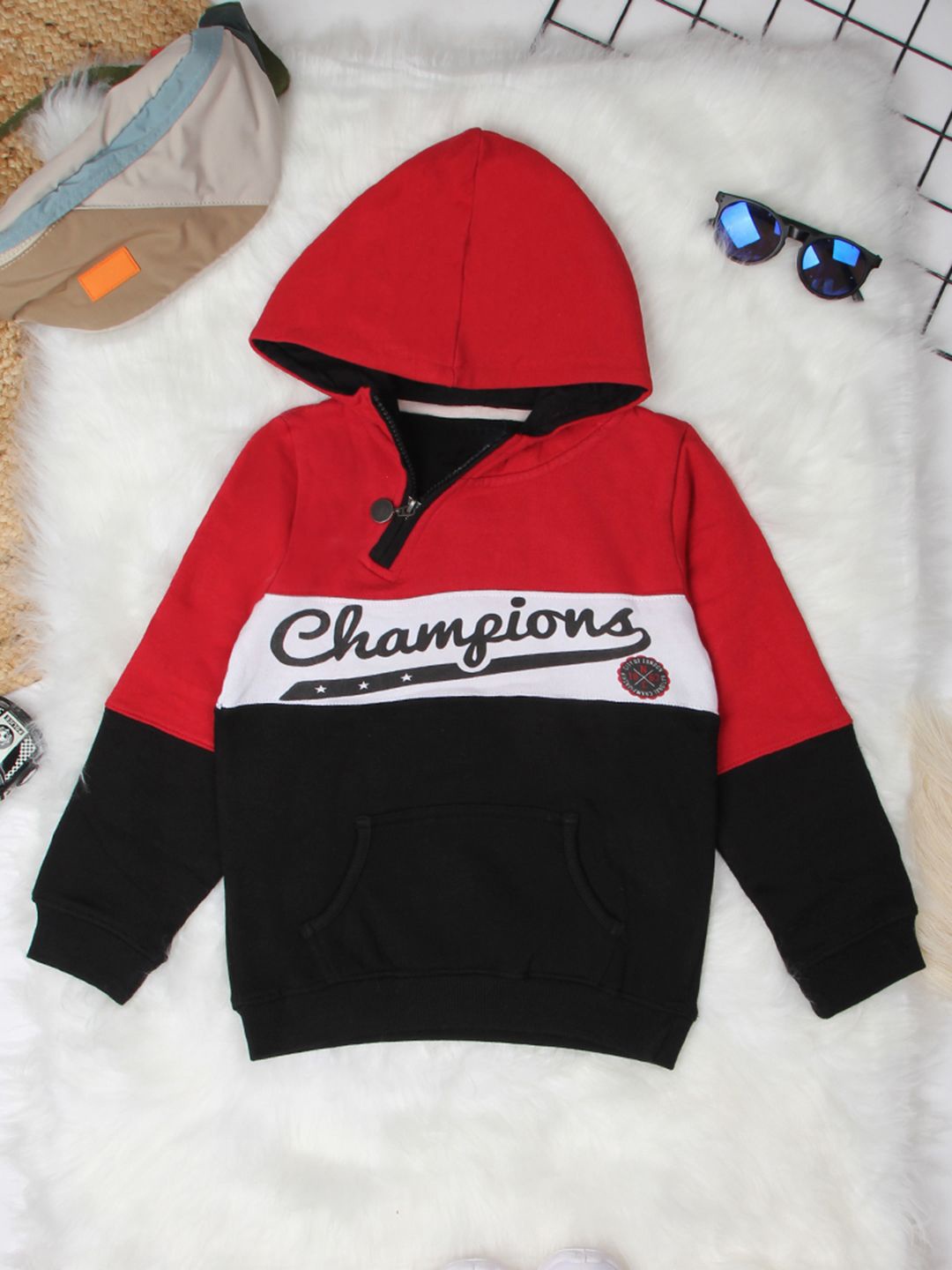 

INCLUD Boys Colourblocked Sweatshirt, Red