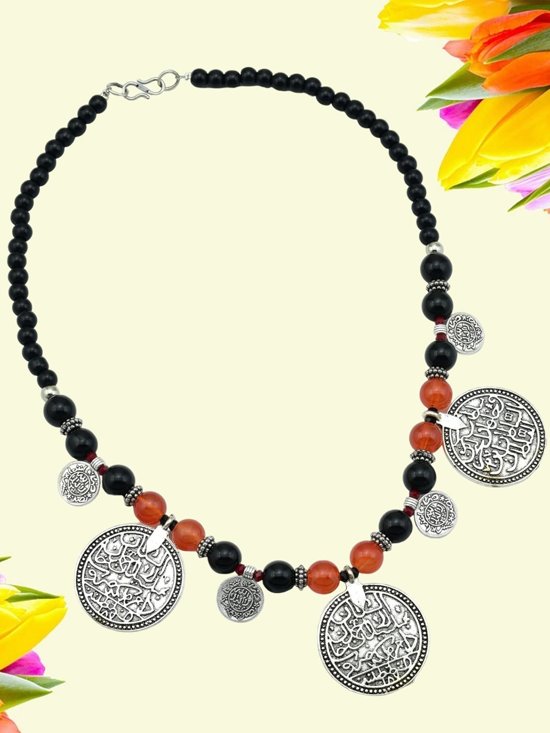 

HIGH TRENDZ Brass Necklace, Orange