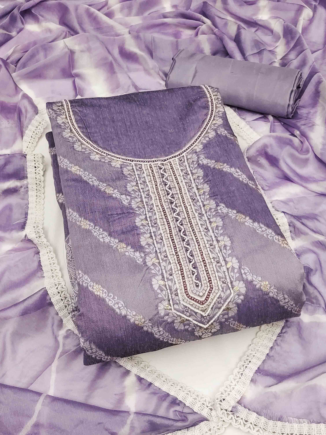 

KIMISHA Unstitched Dress Material, Lavender