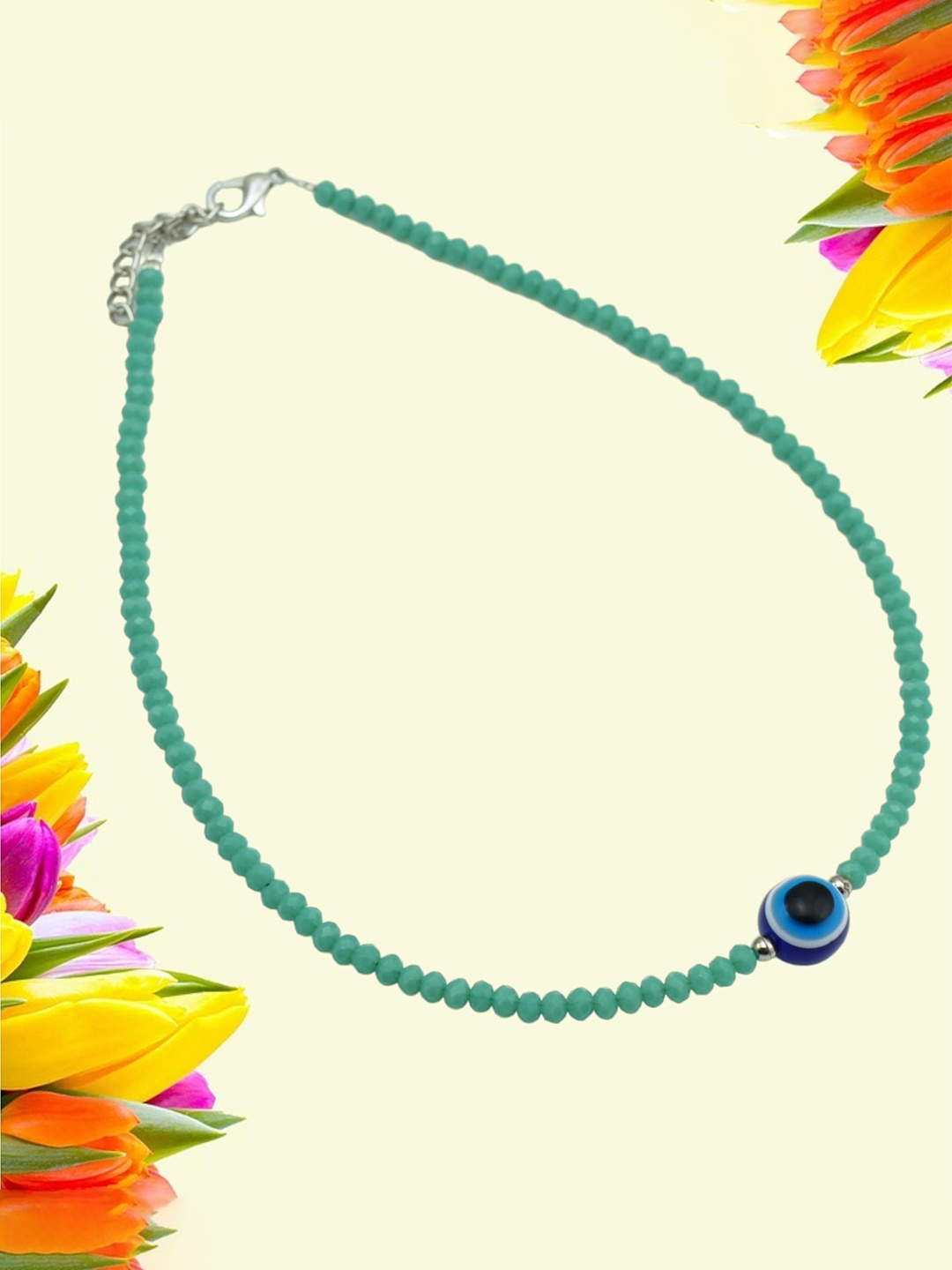 

HIGH TRENDZ Brass Necklace, Silver