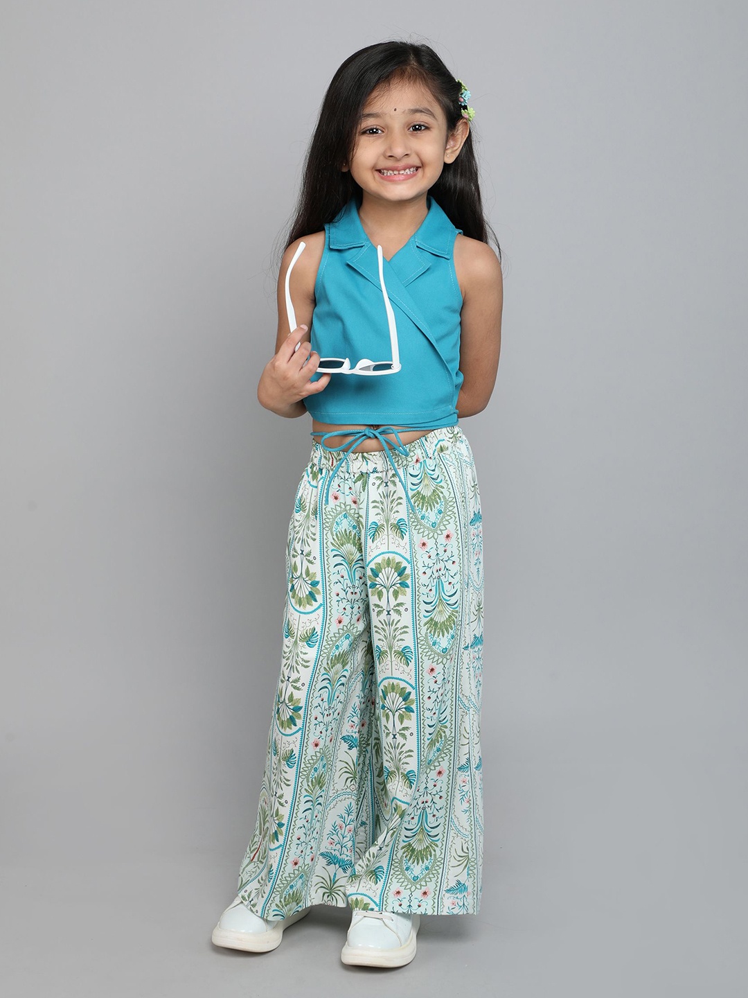 

taffykids Girls Top with Trousers, Teal