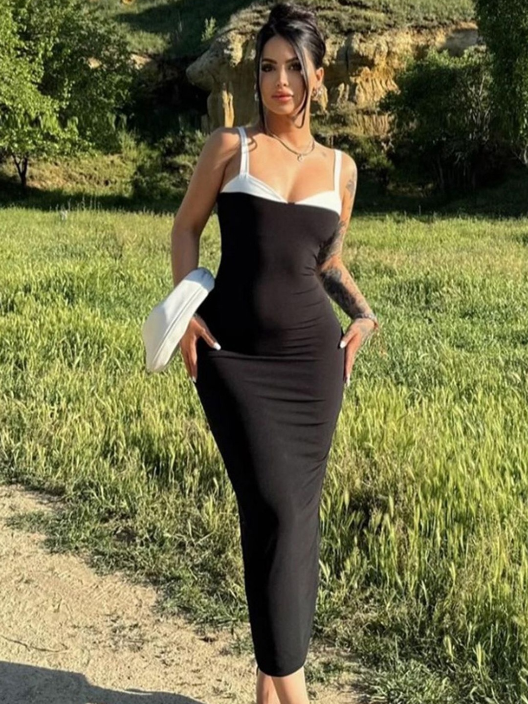 

StyleCast Bodycon Midi Dress, Black