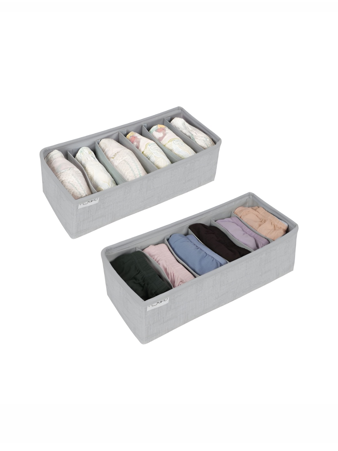 

HOKIPO Grey & White 2 Pieces Multi-Utility Organisers
