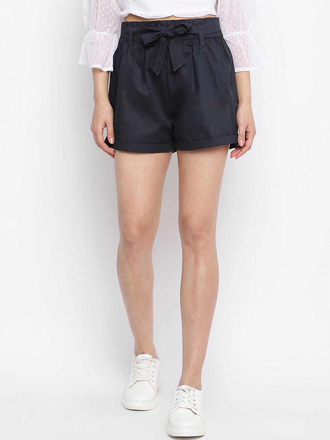 

DressBerry Women Cotton Regular Fit Shorts, Black