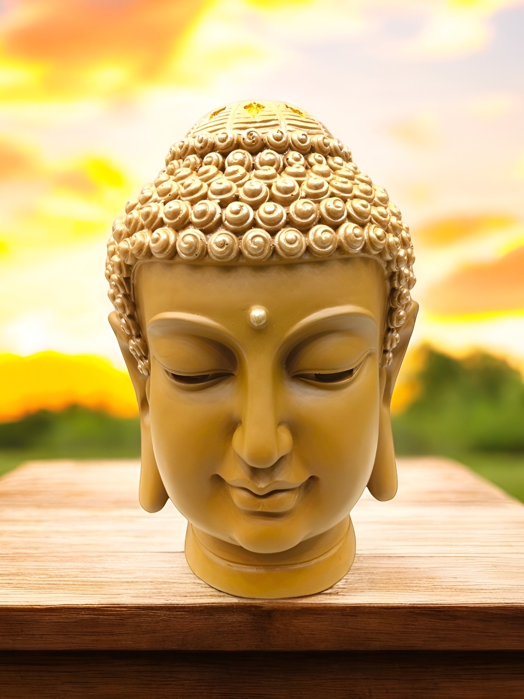 

Vrinban International Brown Buddha Idol Showpiece