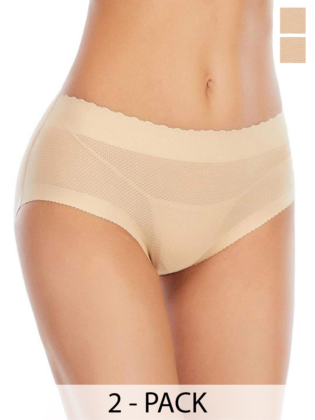

Softwrap Pack Of 2 Mid-rise Seamless Padded Briefs Softwrap_B_01_Beige_02
