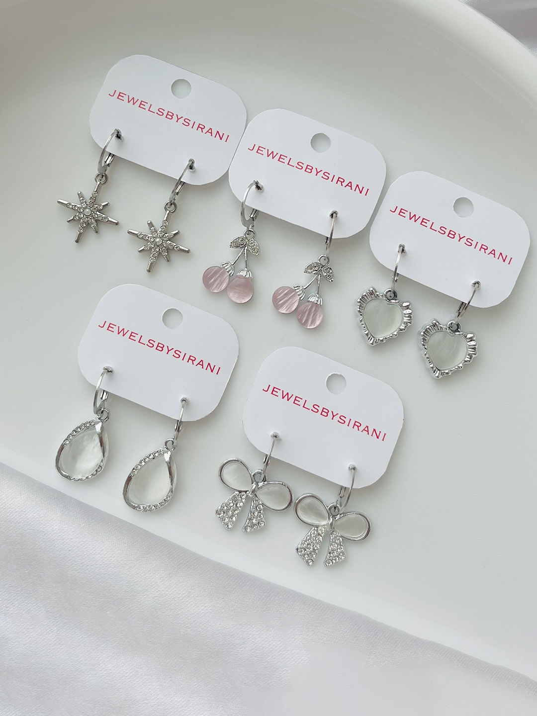 

Jewelsbysirani American Diamond Earrings, Silver