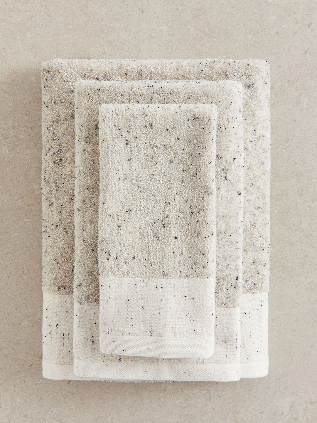 

H&M Cotton Hand Towel With Neps, Grey