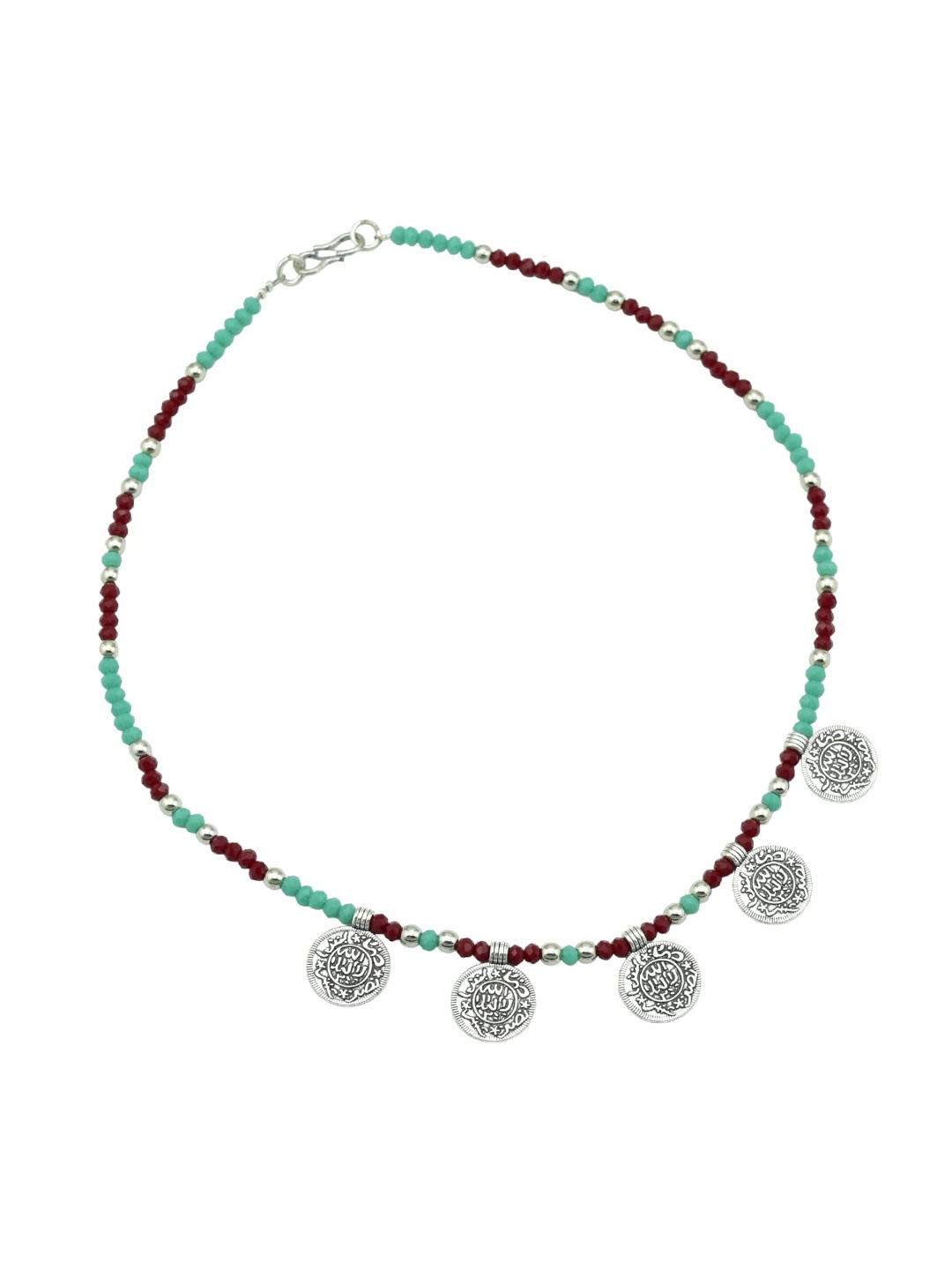 

HIGH TRENDZ Brass Handcrafted Necklace, Silver