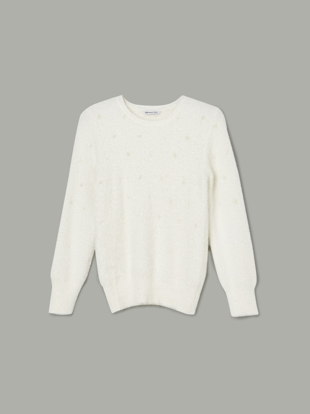

Fame Forever by Lifestyle Girls Cable Knit Round Neck Pullover, White