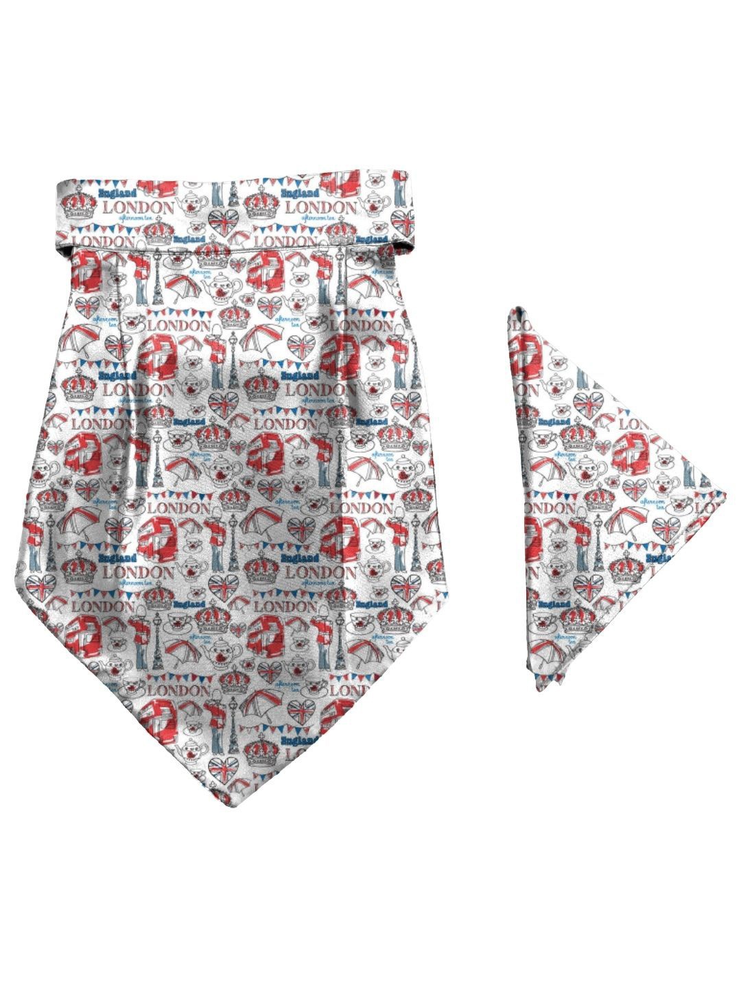 

Blacksmith Men Printed Cravat, White