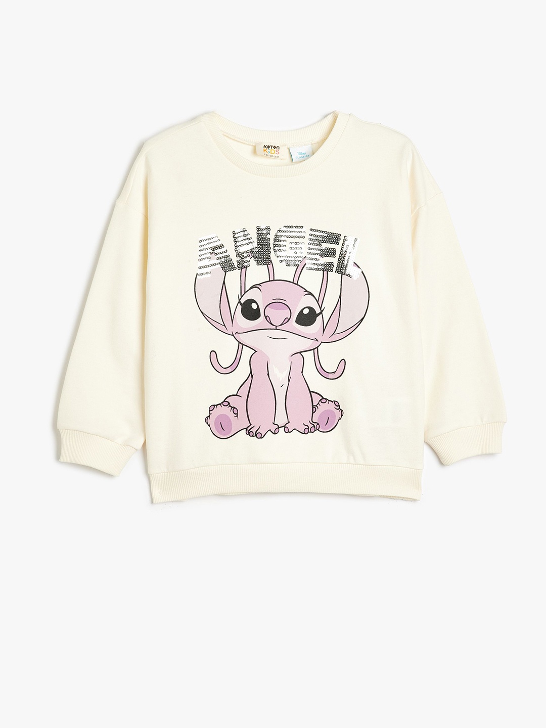 

Koton Girls Printed Sweatshirt, Beige