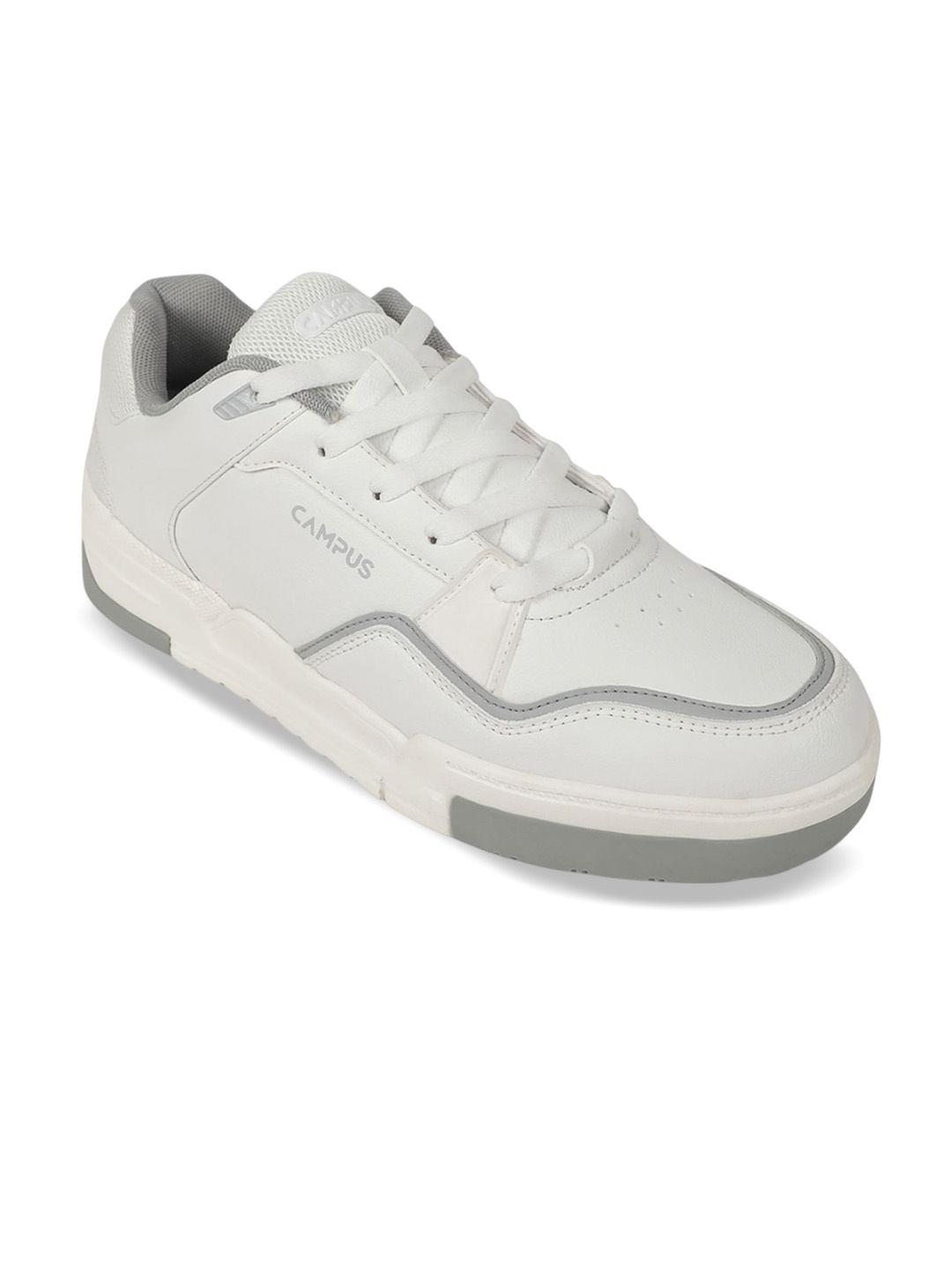 

Campus Men Colourblocked PU Sneakers, White