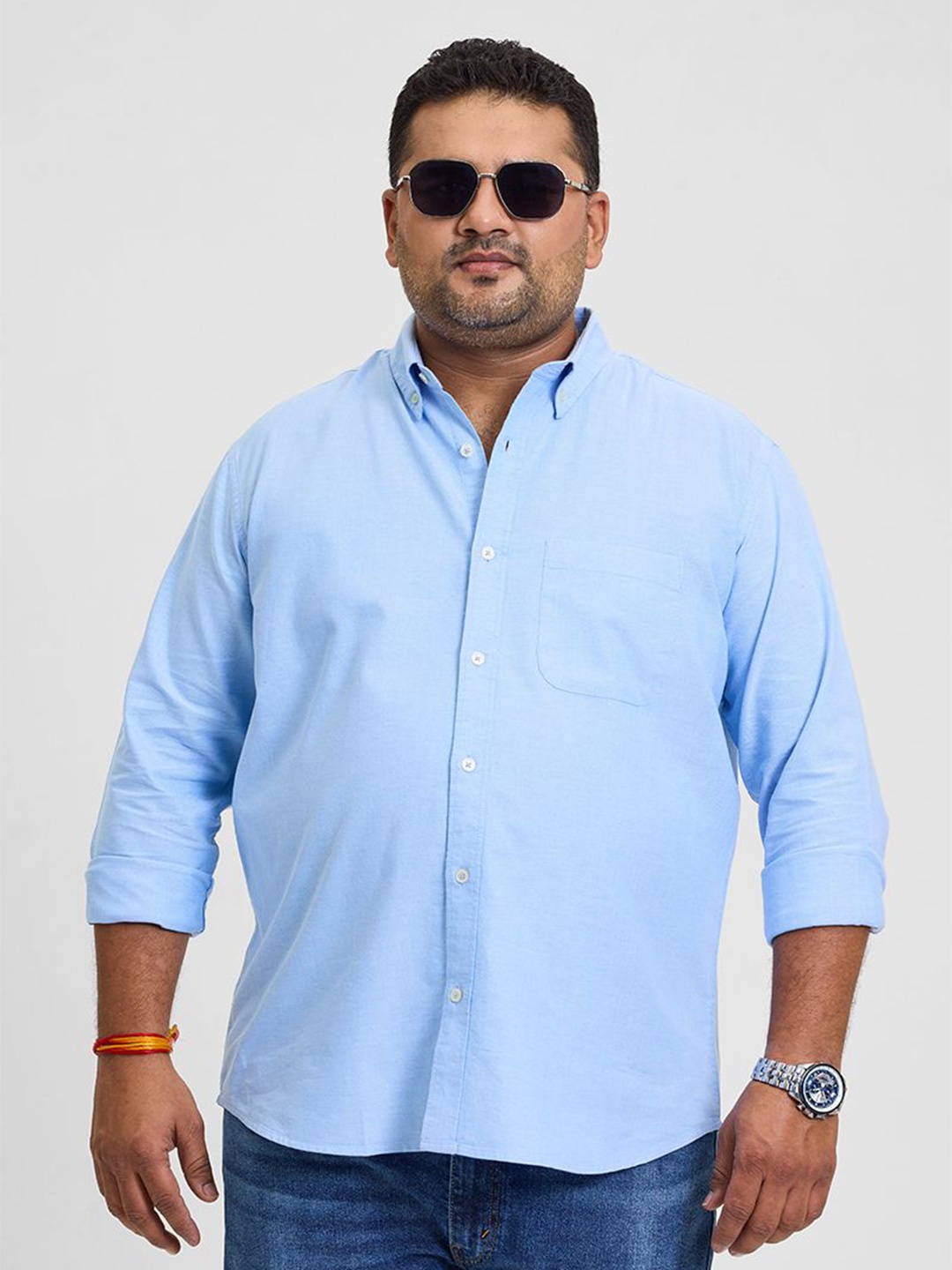 

Snitch Men Classic Opaque Casual Shirt, Blue