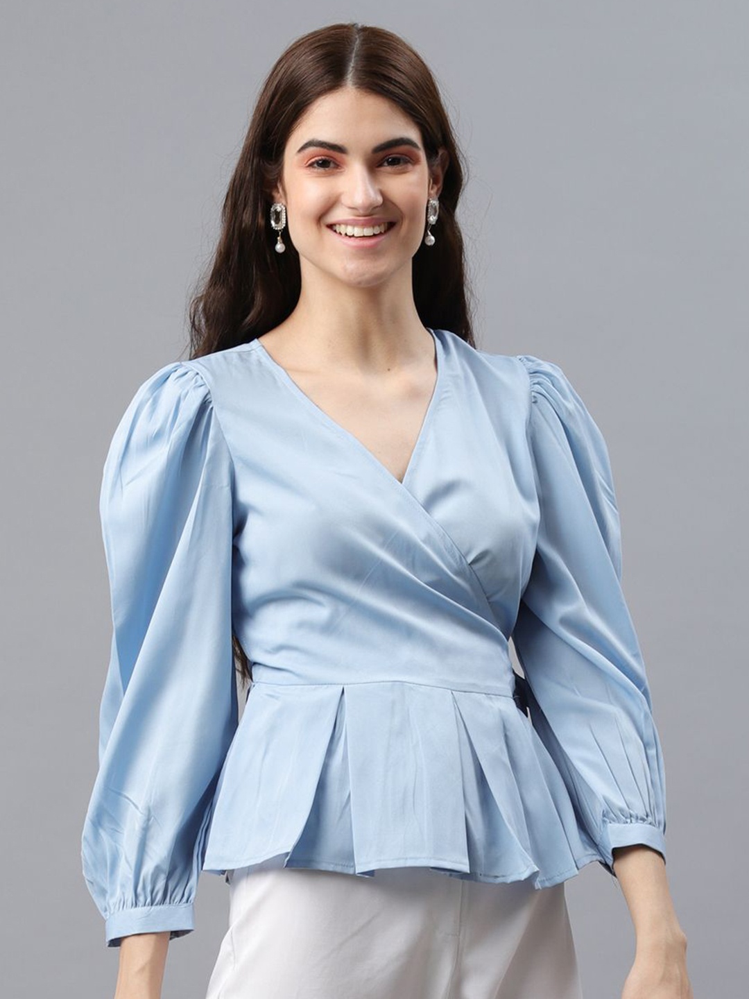 

all about you Puff Sleeve Top, Blue