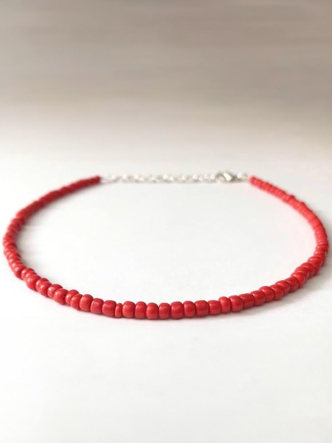 

HIGH TRENDZ Brass Handcrafted Necklace, Red