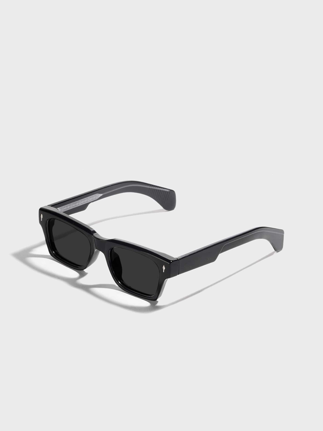 

SAM & MARSHALL Unisex Rectangle Sunglasses with UV Protected Lens RANN_BLACK_2872-Black