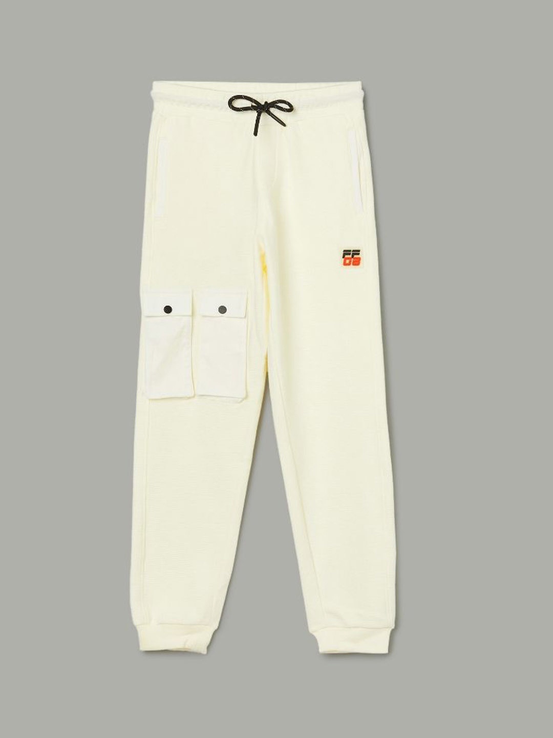 

Fame Forever by Lifestyle Boys Pure Cotton Joggers, Off white