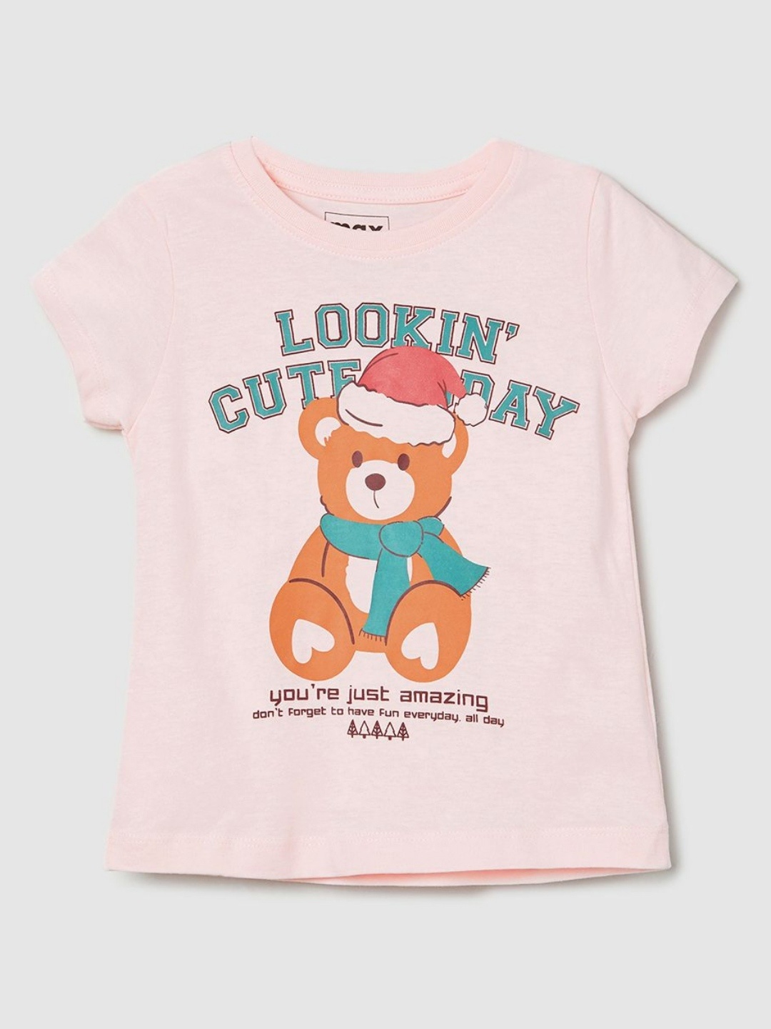 

max Girls Printed Applique T-shirt, Orange