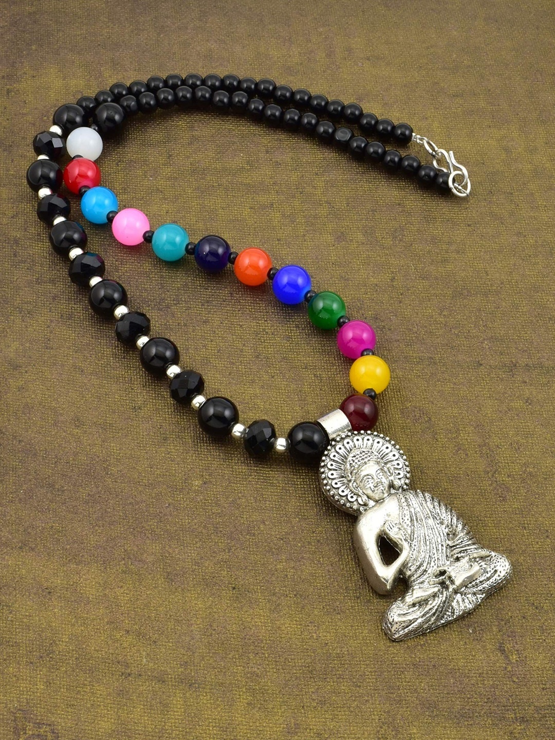 

HIGH TRENDZ Silver Necklace, Black