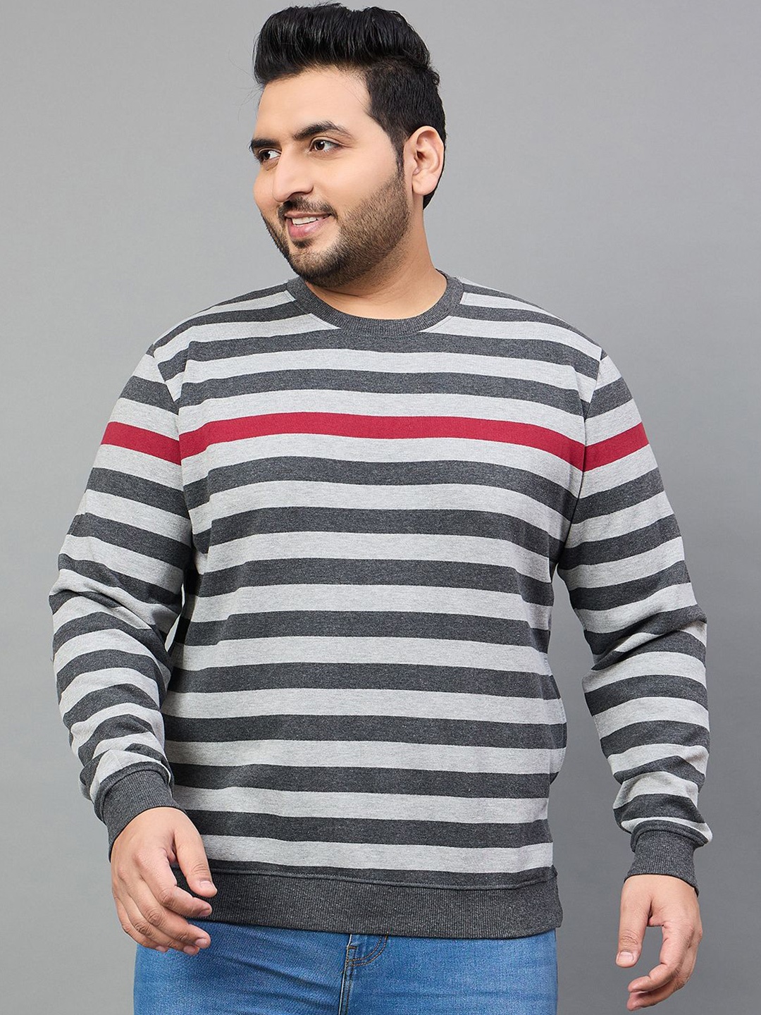 

AUSTIVO Men Striped Sweatshirt, Multi