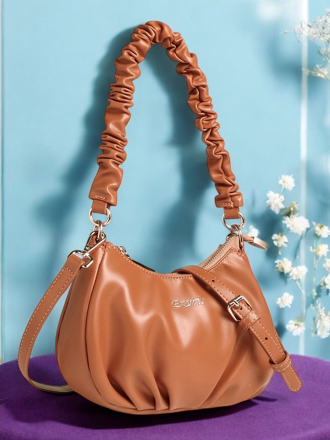 

Exotic Hobo Bag, Brown