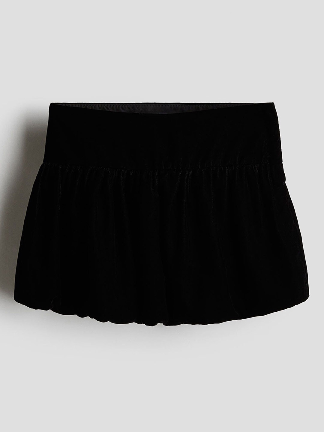 

H&M Girls Velvet Balloon Skirt, Black