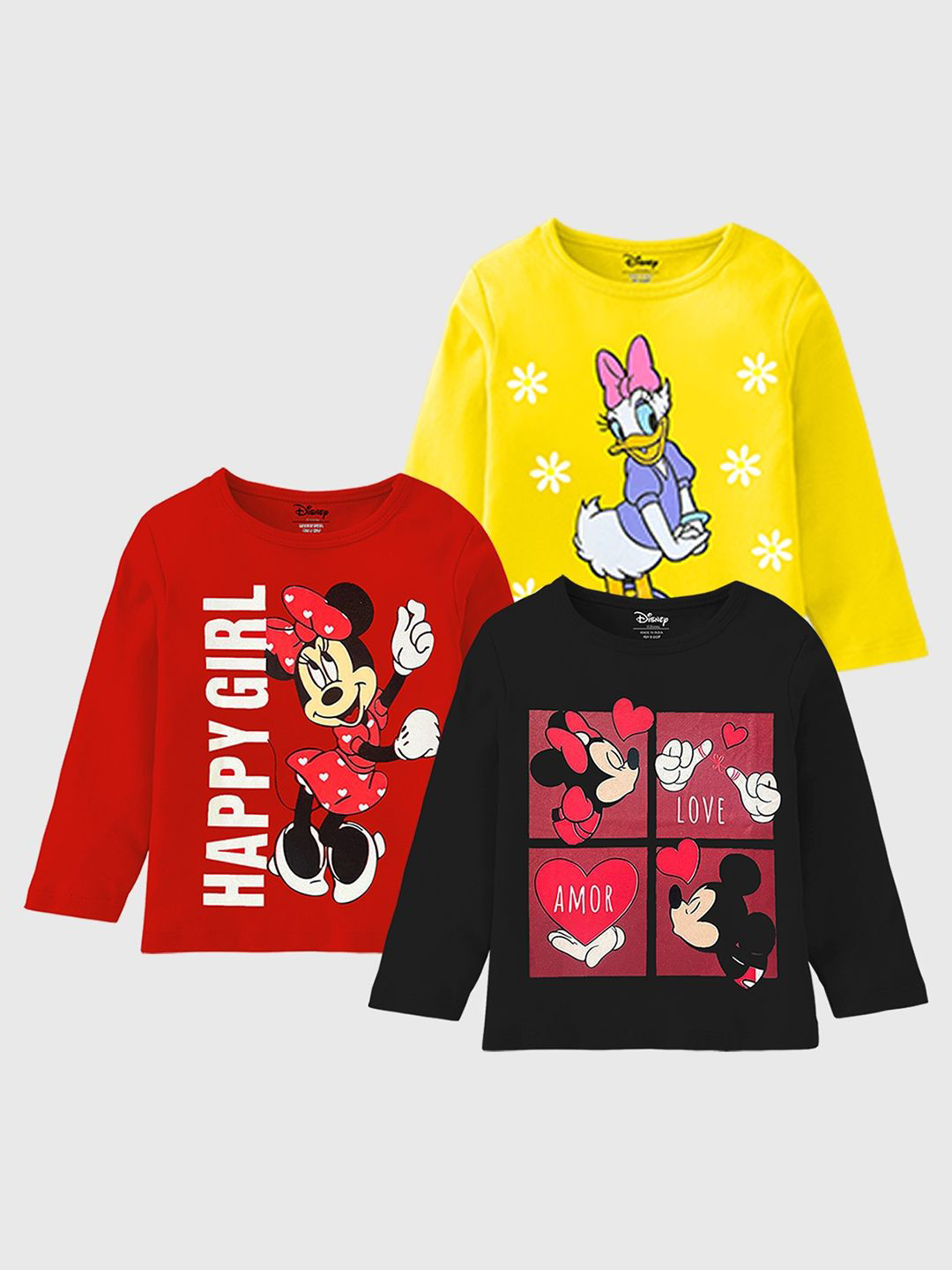 

Disney By Miss and Chief Girls 3 Printed Applique T-shirt, Multi
