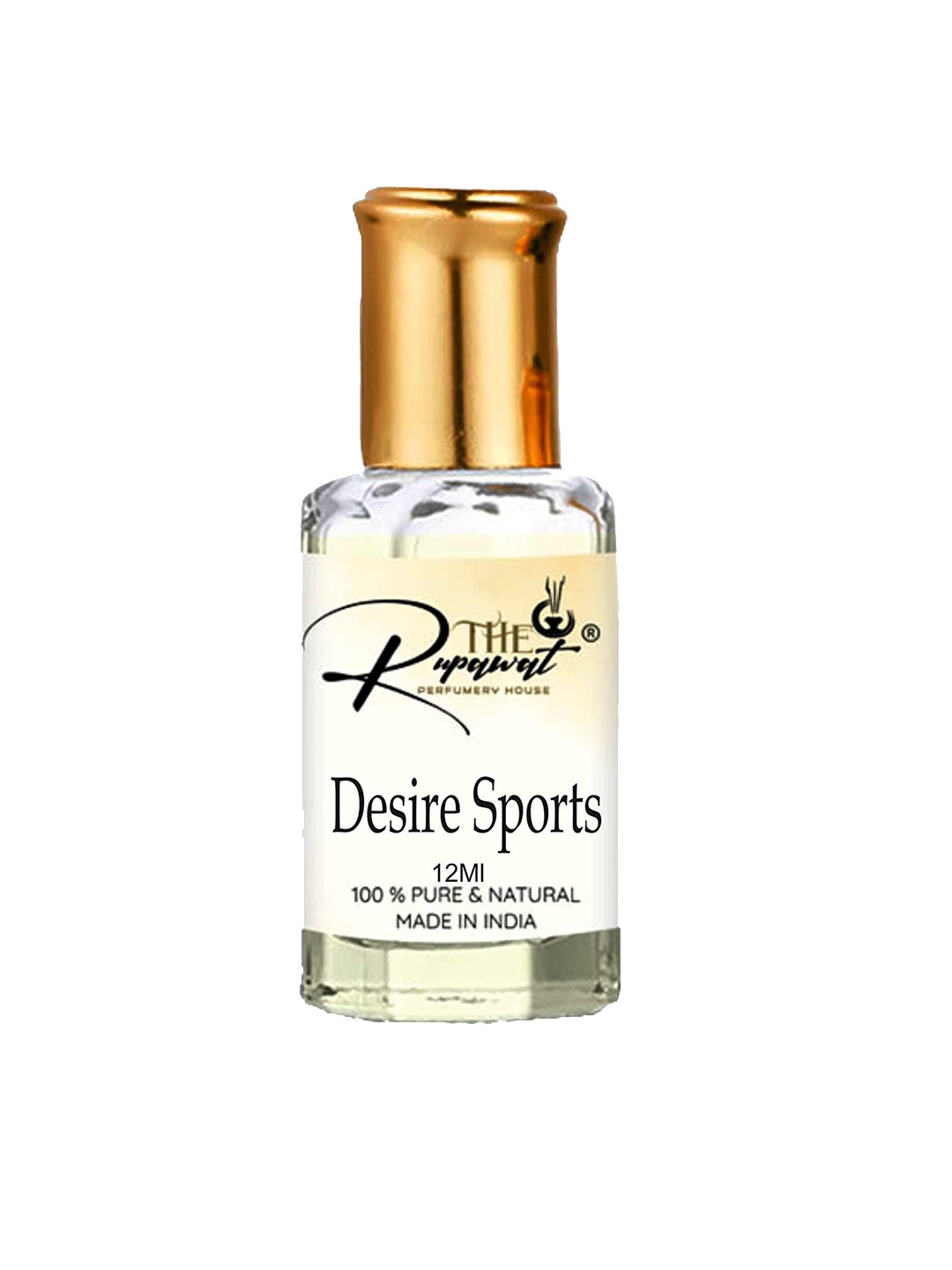 

THE RUPAWAT Perfumery House Desire Sports_N100% Natural & Pure Alcohol Free Attar - 12 ml, Transparent