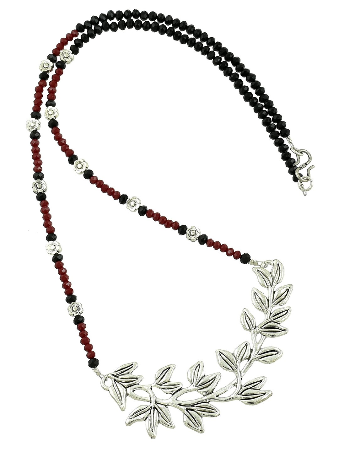 

HIGH TRENDZ Brass Handcrafted Necklace, Maroon