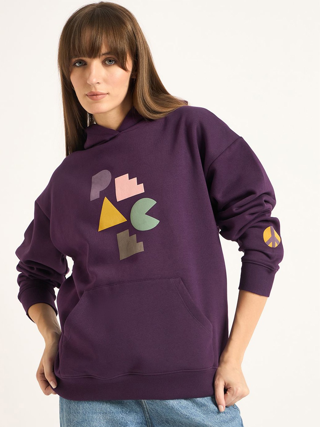 

FEMMELLA Women Hooded Sweatshirt, Purple