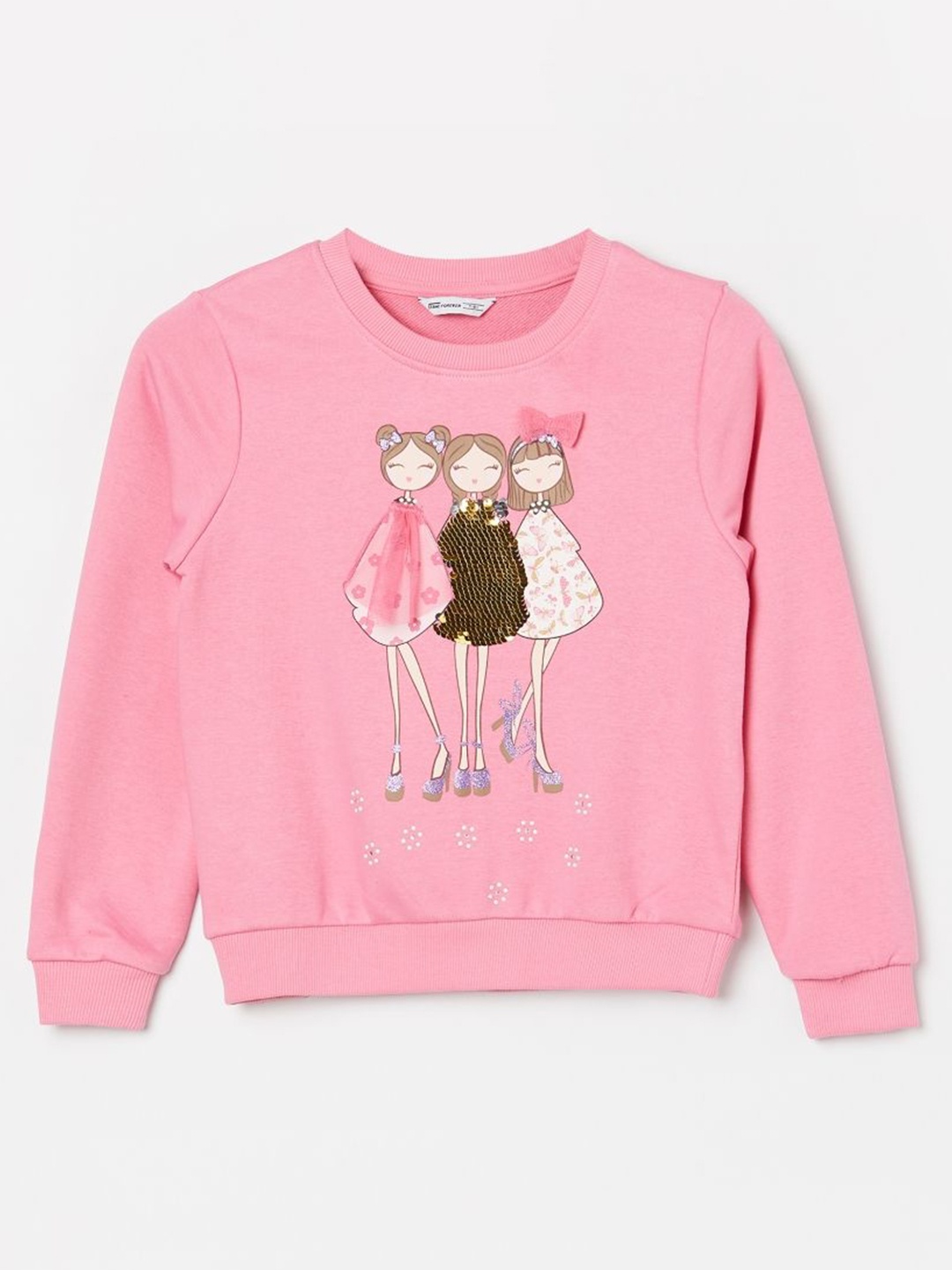 

Fame Forever by Lifestyle Girls Printed Sweatshirt, Pink