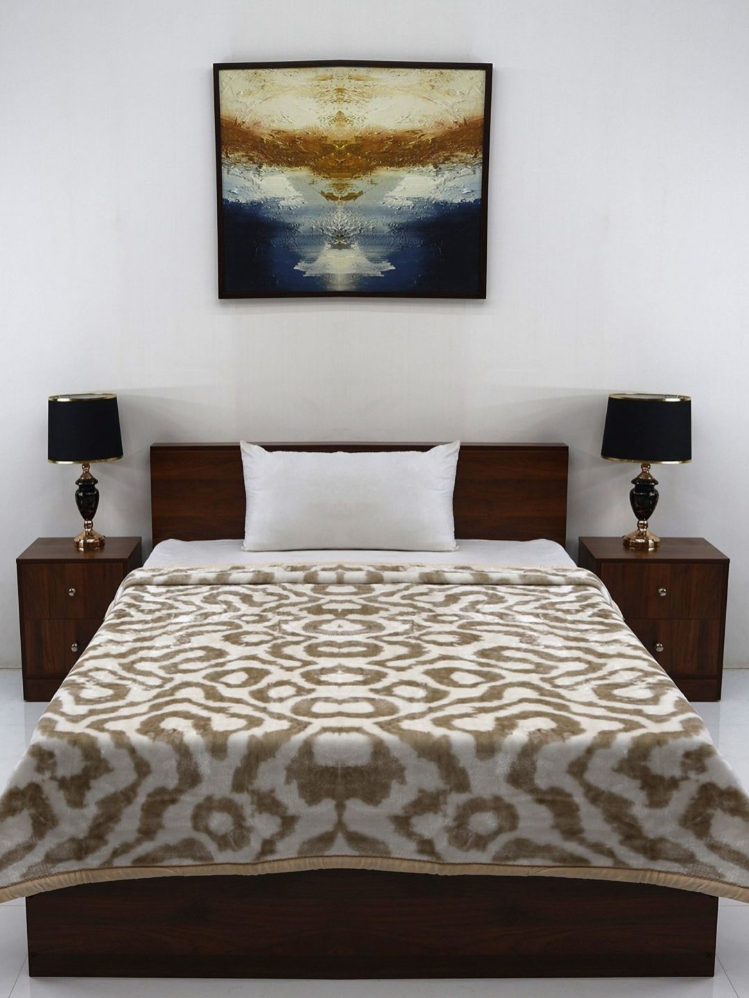 

Signature Beige & White Heavy Winter 450 GSM Single Bed Blanket