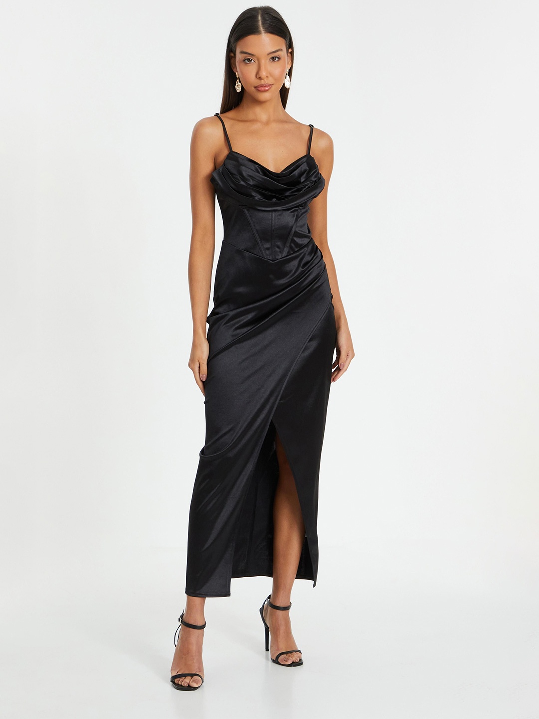 

QUIZ Bodycon Maxi Dress, Black