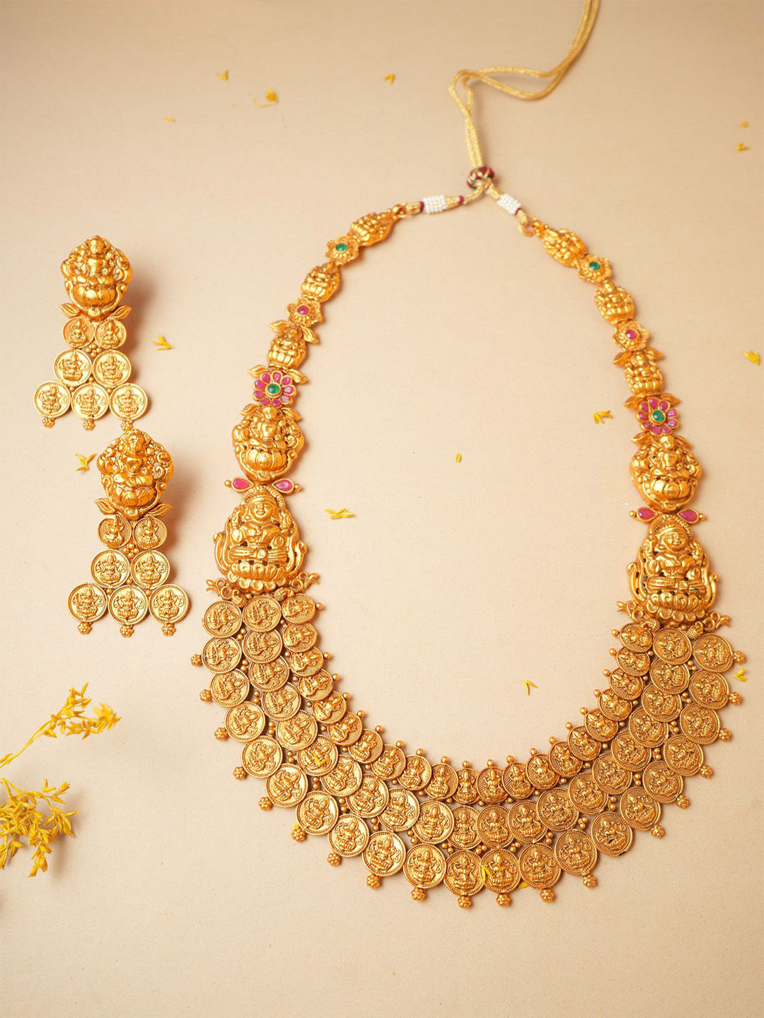 

VIRAASI Gold-Plated Stone Studded Jewellery Set
