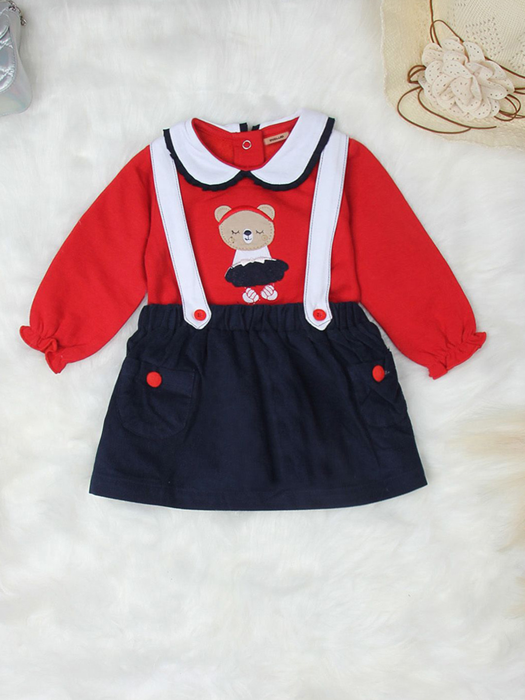 

INCLUD Girls T-shirt with Skirt, Red