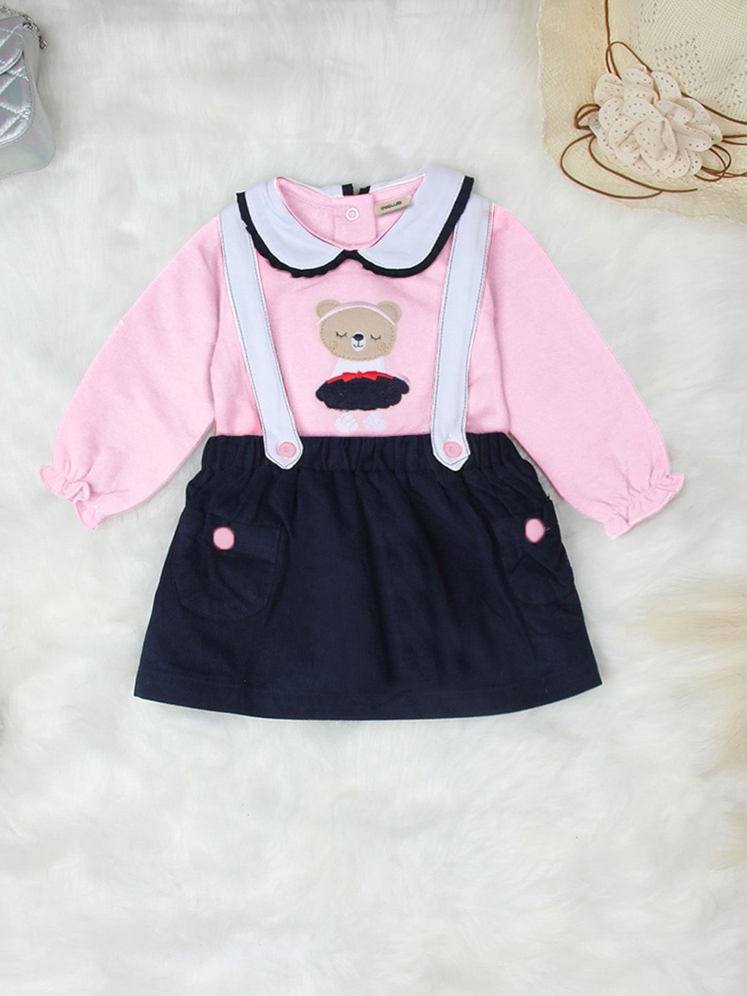 

INCLUD Girls T-shirt with Skirt, Pink